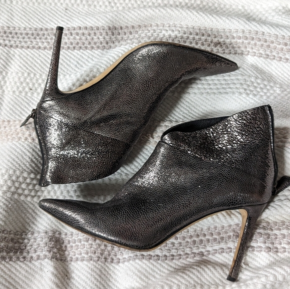Genuine Italian Leather Stiletto Booties - Picture 1 of 7
